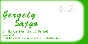 gergely sajgo business card